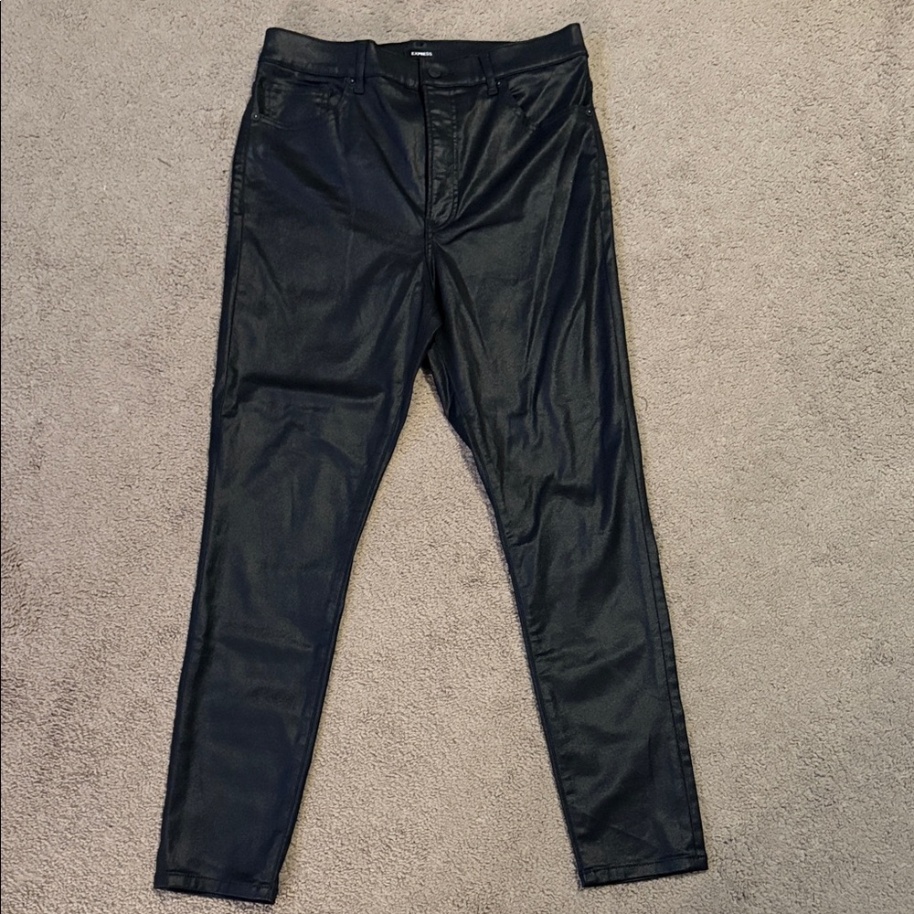 Express Shiny Black  Pants size 10